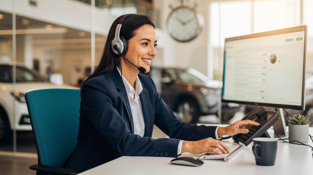 Dealership BDC agent responding to an internet lead within minutes